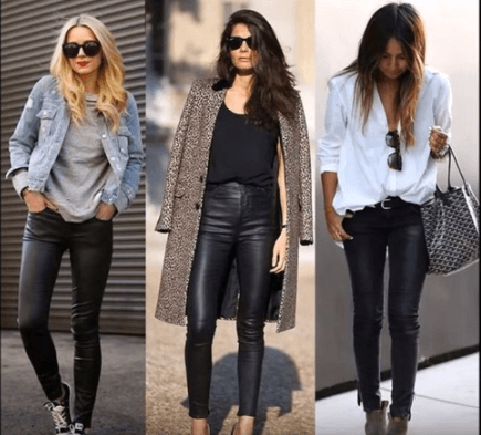 leggings de cuero